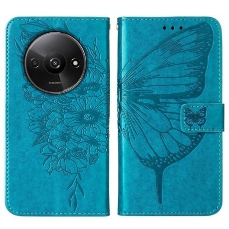 Чохол-книжка Embossed Butterfly для Xiaomi Redmi A3 - синій