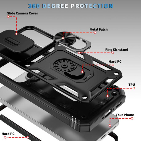 Протиударний чохол Sliding Camshield для Samsung Galaxy A36 5G - чорний