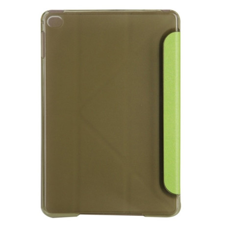Чехол-книжка Transformers Style Silk Texture на iPad Mini 5 (2019)/ Mini 4 -зеленый