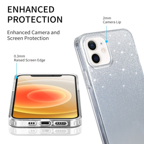 Противоударный чехол Electroplating Glitter Powder для iPhone 11 Pro Max - золотой