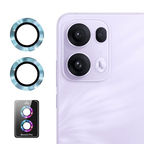 Захисне скло на камеру ENKAY Aluminium для OPPO Reno13 Pro Global - блакитне