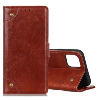 Чохол-книжка Copper Buckle Nappa Texture на Samsung Galaxy Note10 Lite / A81-коричневий