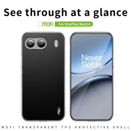 Силиконовый ультратонкий прозрачный чехол MOFI Ming Series на OnePlus Nord 4