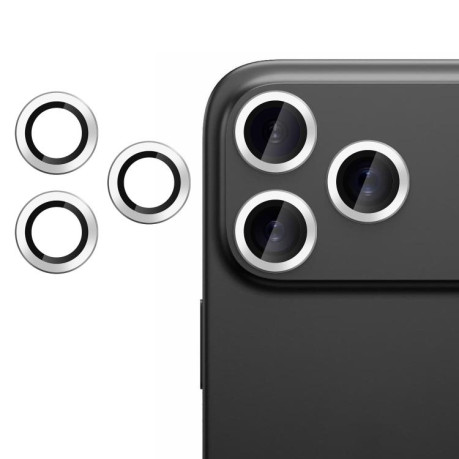 Защитное стекло для камеры Kalebol No Flicker на iPhone 17 Pro - серебристое