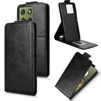 Чехол Magnetic Vertical Flip Leather на Motorola Edge 70 5G — черный