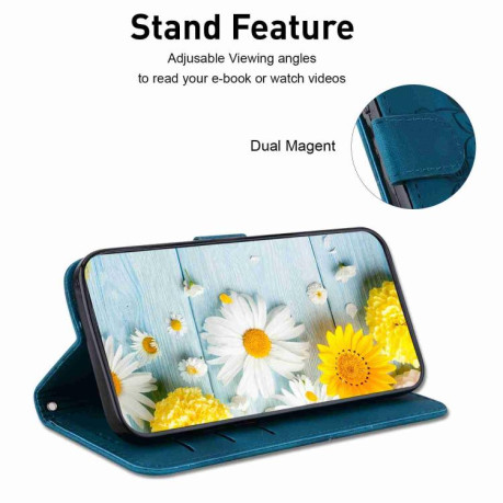 Чохол-книжка Lily Embossed Leather для Xiaomi Redmi Note 14 4G 164.84mm - синій