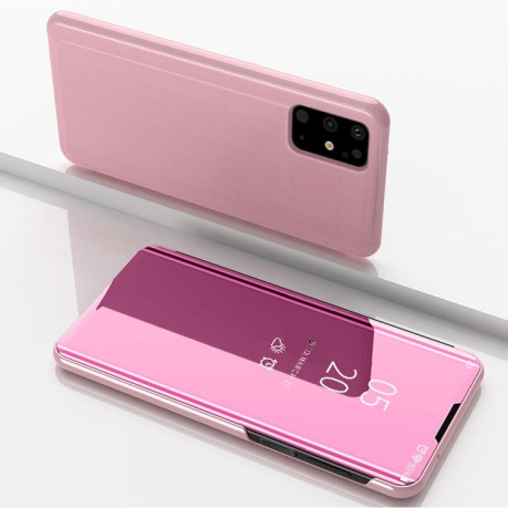 Чохол книжка Clear View на Samsung Galaxy S20+ Plus-рожеве золото