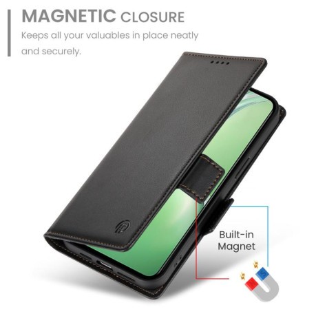 Чехол-книжка Side Buckle Magnetic Frosted Leather для OnePlus 13R/Ace 5/Ace 5 Pro - черный