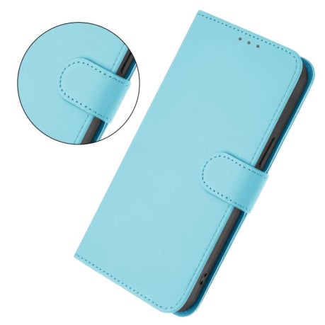 Чохол-книжка з м'яким покриттям (Skin Feel) зі шнурком на Samsung Galaxy A07 4G - блакитний
