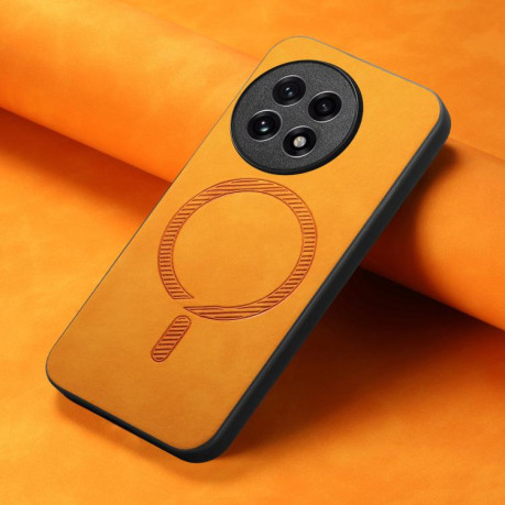 Чехол Solid Color Retro Magsafe для OnePlus 13R/Ace 5/Ace 5 Pro - желтый