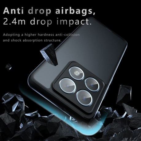 Противоударный чехол Armor Precise Hole PC Hybrid TPU для Xiaomi 14T Pro - черный