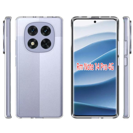 Противоударный чехол Waterproof Texture для Xiaomi Redmi Note 14 Pro 4G - прозрачный