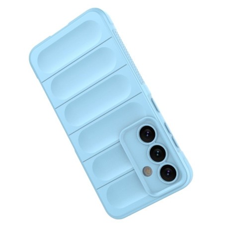 Силиконовый чехол Magic Flannel для Samsung Galaxy S24 5G - голубой