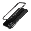 Металевий бампер Aurora Series для iPhone 12 – чорно-сріблястий.