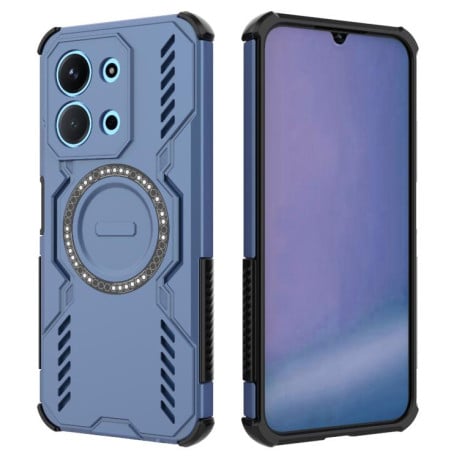 Протиударний чохол Butterfly Armor з MagSafe на Xiaomi Redmi 15C 5G / 4G EU 173mm - синій