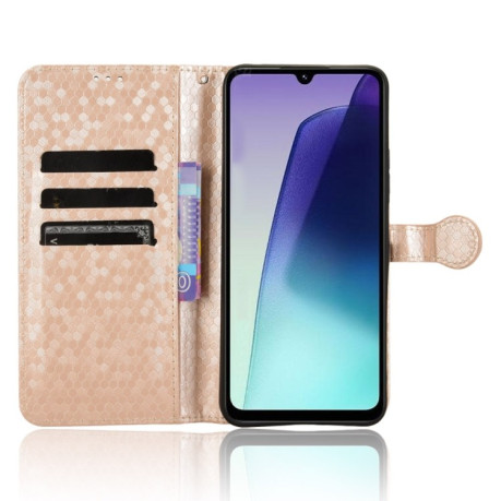 Чохол-книжка Honeycomb Dot для Xiaomi Redmi 14C 4G/Poco C75/Redmi A4 5G - золотий