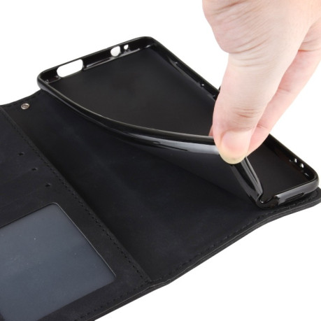 Кожаный чехол-книжка Wallet Style Skin на Realme C11 - черный
