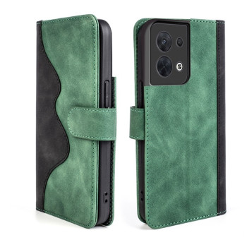 Чохол-книжка Stitching Wave для Reno8 - зелений