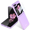 Противоударный чехол GKK Ultra-thin with Tempered Film для  Samsung Galaxy  Flip 6/Flip 7 FE - фиолетовый