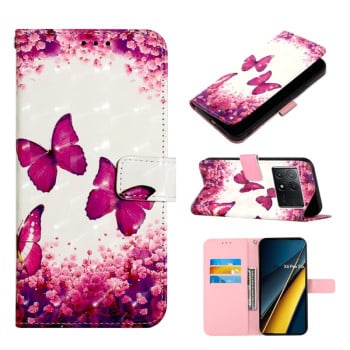 Чохол-книга 3D Painting для Xiaomi Poco X6 Pro - Butterfly