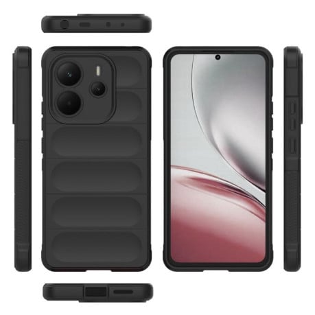 Силіконовий чехол Magic Flannel для Xiaomi Redmi Note 14 4G 164.84mm - чорний