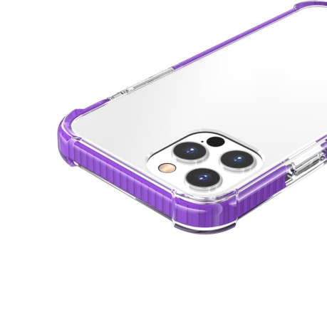 Протиударний акриловий чохол Four-corner на iPhone 13 Pro Max - фіолетовий