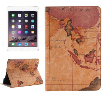 Чехол-книжка Map Pattern для iPad Mini 4 - коричневый