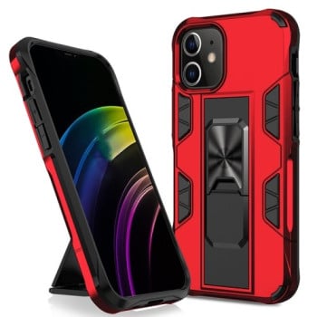 Противоударный чехол Armor Magnetic with Invisible Holder на iPhone 12 Mini - красный