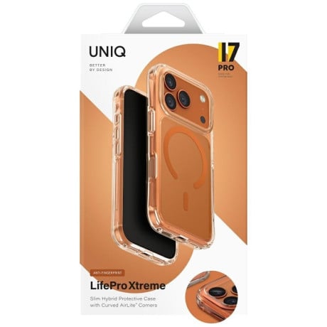 Оригінальний чохол Uniq LifePro Xtreme Magclick Charging на iPhone 17 Pro - Orange