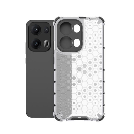 Противоударный чехол Honeycomb на OPPO Reno13 Pro 5G Global - белый