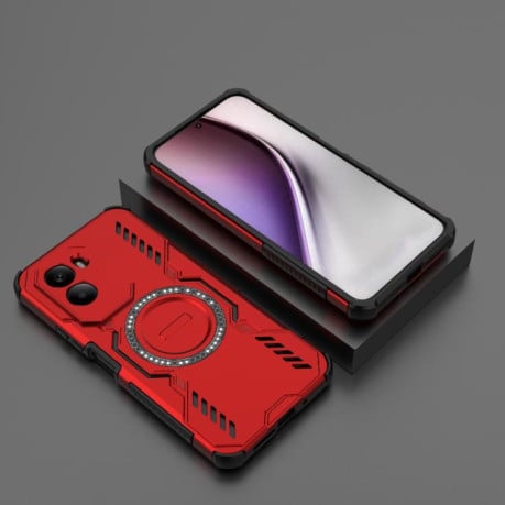 Противоударный чехол Butterfly Armor с MagSafe на Xiaomi Poco M7 4G 169mm - красный