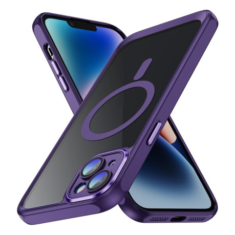 Протиударний чохол Frosted Lens MagSafe для iPhone 15 - фіолетовий