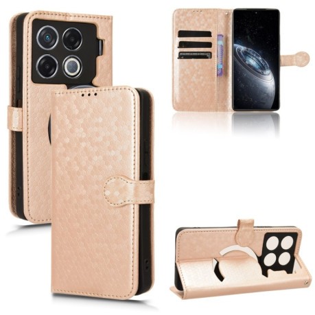 Чехол-книжка Honeycomb Dot для Infinix GT 20 Pro - золотой