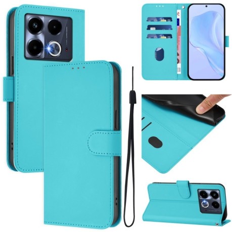 Чехол-книжка Skin Feel Solid Color Leather для Infinix Note 40 4G - синий