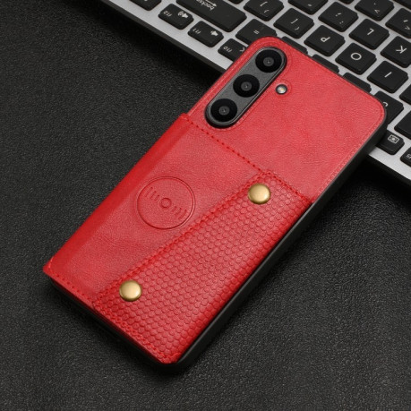 Противоударный чехол Double Buckle для Samsung Galaxy A36 5G - красный