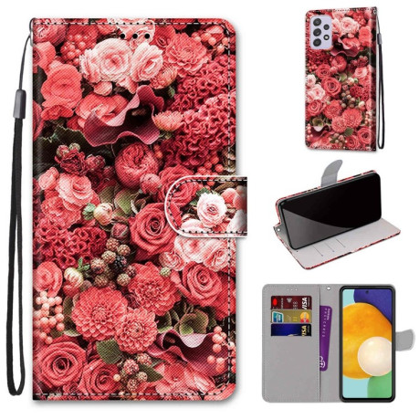 Чохол-книжка Coloured Drawing Cross Samsung Galaxy A33 5G - Pink Rose Garden