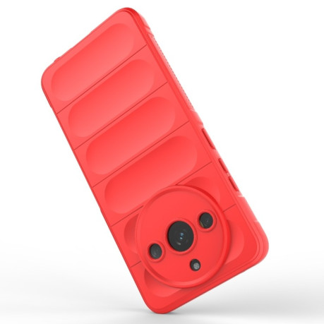 Силиконовый чехол Magic Flannel для Realme 11 5G - винно-красный