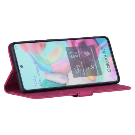 Чохол-книжка Reverse Buckle для Samsung Galaxy A03s - винно-червоний