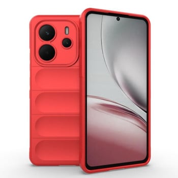 Силиконовый чехол Magic Flannel для Xiaomi Redmi Note 14 4G 164.84mm - красный