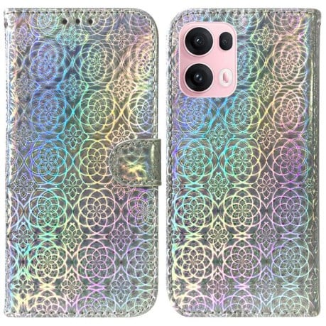 Чехол-книжка Solid Color Colorful на OPPO Reno13 Pro Global - серебристый