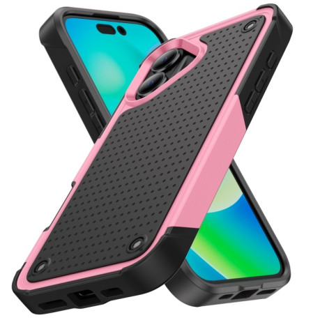 Чохол протиударний PC + TPU Shockproof Protective для iPhone 16 - Pink+Black