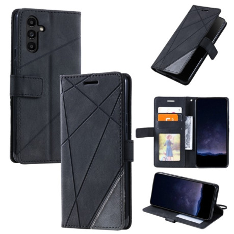 Чохол-книжка Skin Feel Splicing  для Samsung Galaxy S25+ 5G - чорний