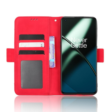 Чехол-книжка Skin Feel Calf на OnePlus 11 5G - красный