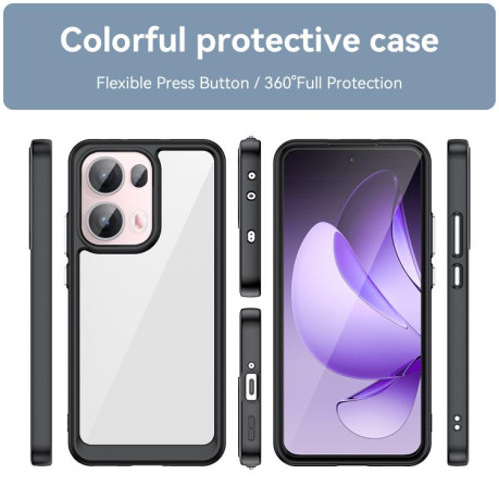 Протиударний чохол Colorful Acrylic Series для OPPO Reno13 Pro - чорний