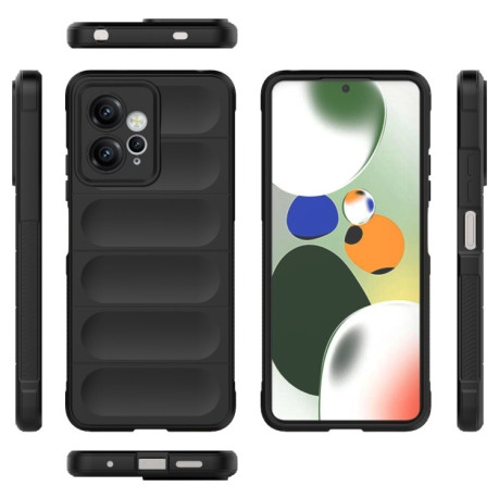 Силіконовий чохол Magic Flannel для Xiaomi Redmi Note 12 4G - винно-червоний