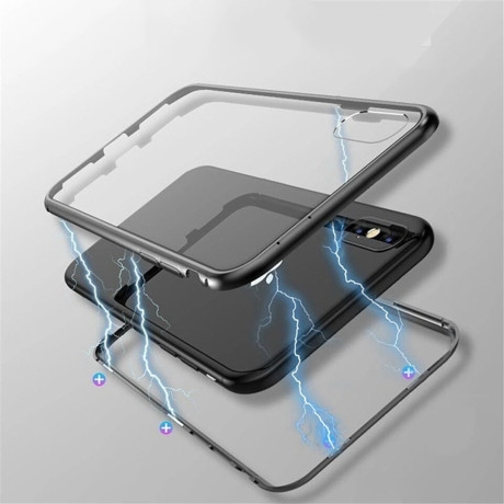 Односторонний магнитный чехол Adsorption Metal Frame для iPhone 11 Pro - серебристый