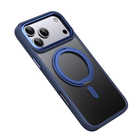 Ударозащитный чехол 360 Rotating MagSafe Magnetic Frosted на iPhone 17 Pro Max - синий