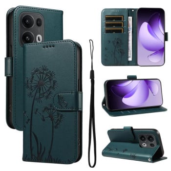 Чохол-книжка Dandelion Embossed Pattern Flip Leather для OPPO Reno13 Pro Global - синій