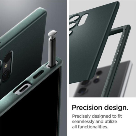 Оригинальный чехол Spigen Thin Fit для Samsung Galaxy S24 Ultra - dark green
