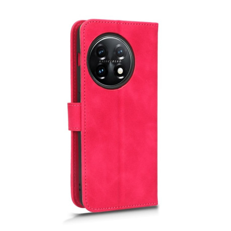 Чохол-книжка Skin Feel Magnetic для OnePlus 11 - пурпурно-червоний
